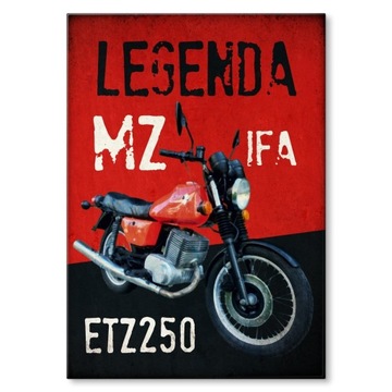 BLACHA METAL PREZENT MOTOCYKL MOTOR MZ ETZ250