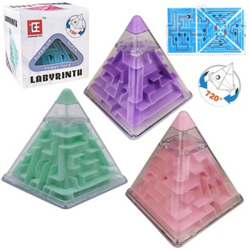 ЛОГИЧЕСКАЯ ЗАГАДКА-ЛАБИРИНТ 3D ПИРАМИДА ИГРА НА НАВЫКИ