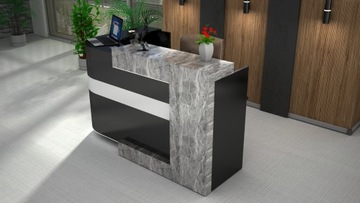 Стойка ресепшн R119, светодиодная подсветка, 150x100см