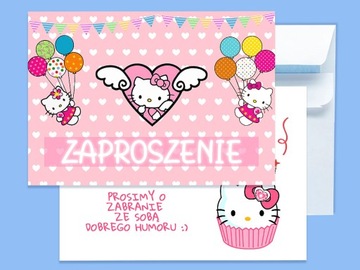 HELLO KITTY ПРИГЛАШЕНИЕ НА ДЕНЬ РОЖДЕНИЯ ДЕТЯ + БЕСПЛАТНЫЙ КОНВЕРТ КАЧЕСТВА