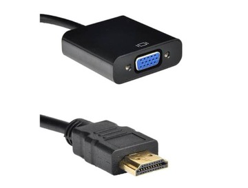 Adapter HDMI - VGA full HD projektor telewizor PC