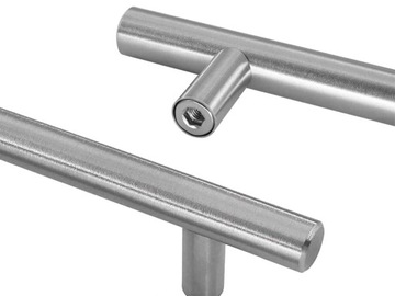 Uchwyt meblowy relingowy CHROM SZCZOTKOWANA długość 100mm Roz. otworów 64mm