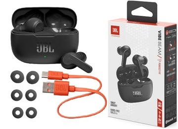 Słuchawki bezprzewodowe douszne JBL Vibe Beam Czarne