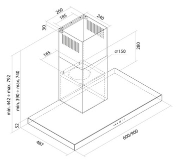 ВЫТЯЖКА TOFLESH ЭТНА ЧЕРНАЯ 60СМ СТЕКЛО НОВИНКА!