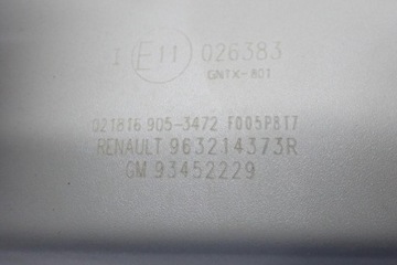 ZRCÁTKO VNITŘNÍ ZPÁTEČNÁ 963214373R RENAULT TRAFIC III 16R