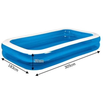 ГИГАНТСКИЙ НАДУВНОЙ БАССЕЙН JILONG 305X183 СМ, ПРЯМОУГОЛЬНЫЙ, ОБЪЕМ 1240 Л