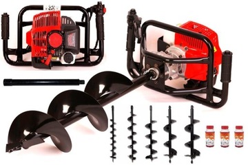 БЕНЗИНОВАЯ ДРЕЛЬ ДРЕЛЬ RITCH 7HP 4 СВЕРЛА 50СМ