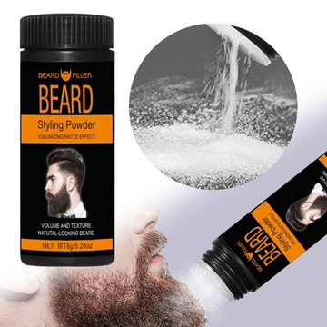 Нелипкая пудра для укладки бороды, легкая и утолщающая.