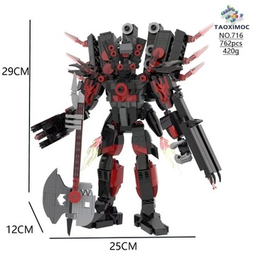 KLOCKI SKIBIDI TOILET TITAN SPEAKER MAN FIGURKA 762el 29CM Postacie w grze