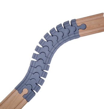 Łącznik Elastyczny 22cm do Torów Kolejki Drewnianej z Ikea Lidl i innych