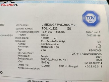 Mitsubishi Outlander III SUV Facelifting 2.0 SOHC MIVEC 150KM 2014 Mitsubishi Outlander GWARANCJA Drugi komplet kol-Alufelg Ksiazka serwisowa, zdjęcie 8