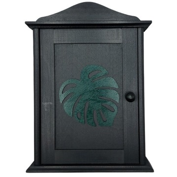 Шкаф для ключей, черная деревянная маленькая шкатулка для ключей, шкатулка для ключей