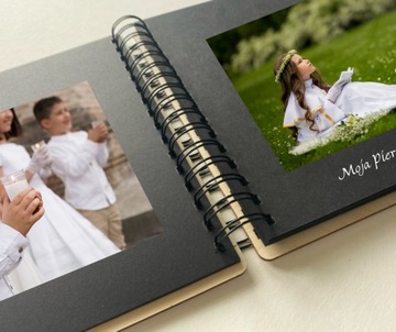 ALBUM NA ZDJĘCIA DREWNIANY PREZENT NA KOMUNIĘ RÓŻNE WZORY