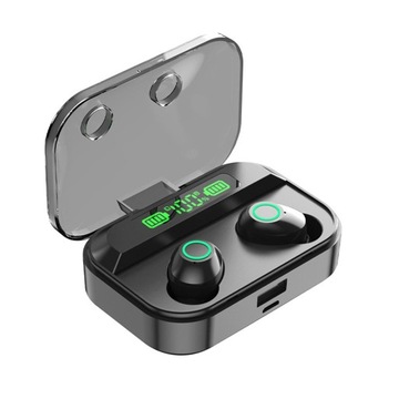 Sportowe zestawy słuchawkowe douszne Słuchawki douszne Bezprzewodowe etui z funkcją ładowania Bluetooth w kolorze czarnym
