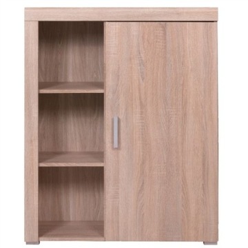 REGAŁ ZAMYKANY PÓŁKI DIEGO SZEROKA 1D 110 CM DĄB SONOMA MAT MAFMEBLE