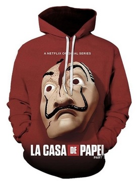 La Casa De Papel DOM Z PAPIERU Bluza z Kapturem