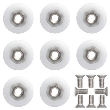 8X KÓŁEK KOMPLET ROLEK ROLKI DO KABINY PRYSZNICOWEJ ROLKA KÓŁKA ZESTAW 23MM