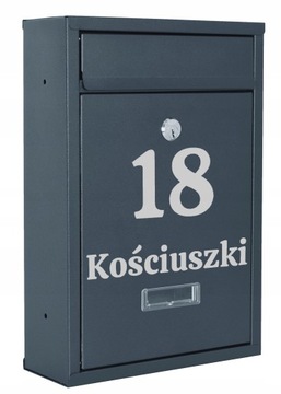 SKRZYNKA POCZTOWA NA LISTY POCZTĘ NAPIS NR DOMU