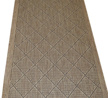 Chodnik SZNURKOWY Suva 998 112 Karo Brąz 100 CM