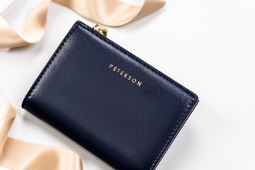Mały portfel portmonetka damska ze skóry ekologicznej Peterson STOP RFID