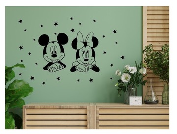Naklejka ścienna na ścianę Myszka Minnie i Mickey