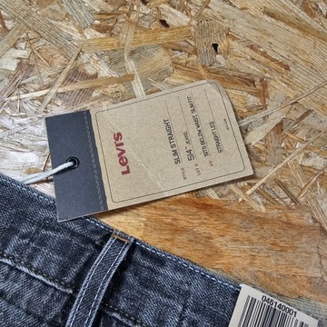 Spodnie Jeansowe LEVIS 514 Nowe z Metkami Szare Proste Dżins Denim 40x30