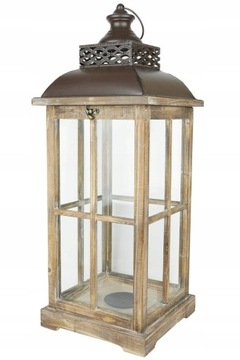 Большой деревянный фонарь 65 см XXL Candlestick Lantern