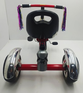 ROWER TRÓJKOŁOWY CZERWONY NIEBIESKI Z KOSZYKIEM