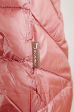 WOOLRICH Women's Pink Full Zip Padded Puffer Hooded Down Parka Jacket S RRP