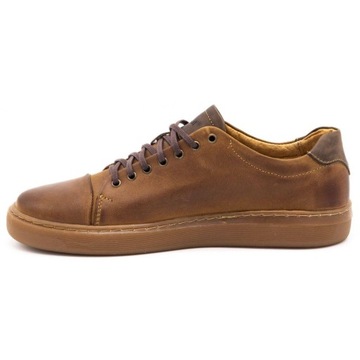 BUTY MĘSKIE CASUAL SKÓRA POLSKIE 2109 CAMEL 42