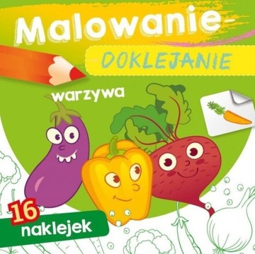 SKRZAT MALOWANIE DOKLEJANIE WARZYWA 16 NAKLEJEK