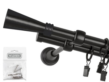 Karnisz Bojanek podwójny 16mm FAUST 160cm CZARNY
