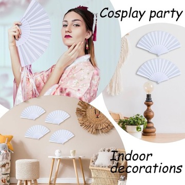 Фан -фанат Японский китайский жарм летняя свадьба для гостей белые