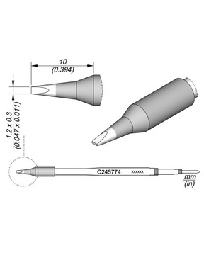 Grot wkrętakowy 1.2 x 0.3mm JBC C245774