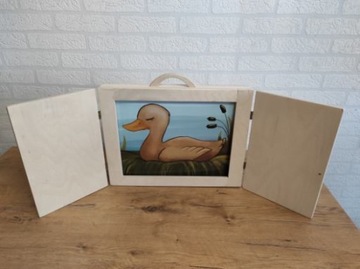 DREWNIANY TEATRZYK KAMISHIBAI A3 DPS, POLECAM!