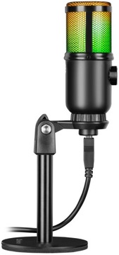 Микрофон для игрового компьютера, студийный конденсаторный стриминг, USB