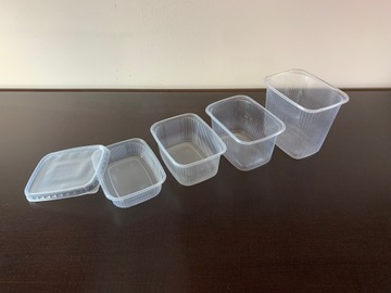 Одноразовый контейнер для сырого салата, 300 мл.