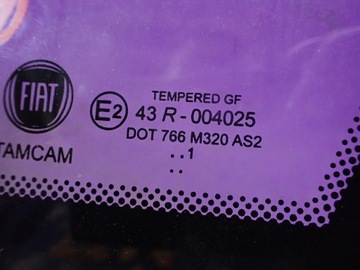 FIAT LINEA SKLO (OKNO) KAROSERIE PŘEDNÍ LEVÝ TROJŮHELNÍK MALÉ