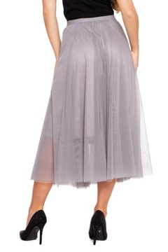 SPÓDNICA TIULOWA ZWIEWNA DAMSKA BEZ WZORU TIUL NA WIOSNĘ LATO MORAJ S/M