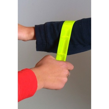 OPASKA ODBLASKOWA SAMOZACISKOWA NA RAMIĘ RĘKĘ
