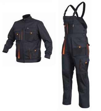 KOMPLET UBRANIE ROBOCZE BLUZA + OGRODNICZKI KING M