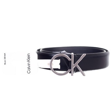 CALVIN KLEIN DAMSKI PASEK DO SPODNI RE-LOCK CK LOGO BELT CZARNY r.85