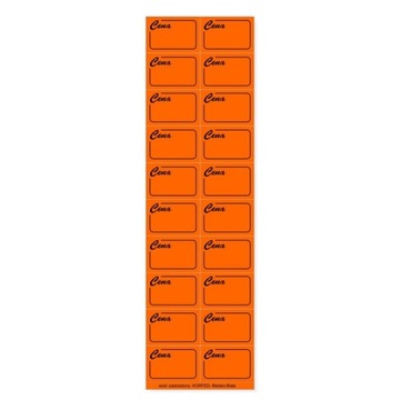 CENÓWKI SAMOPRZYLEPNE CF20 34x23mm 400szt pomaranc