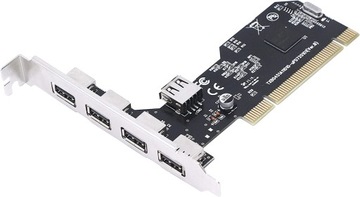 CERRXIAN 5-portowa karta rozszerzeń PCI na USB 2.0