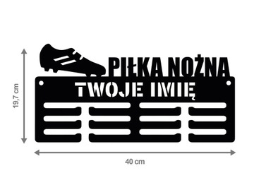 Wieszak na medale PIŁKA NOŻNA IMIĘ 40cm 61.2