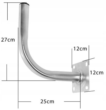 Uchwyt antenowy murowy wersja E 25 ANTRACYT ral 7016 malowany