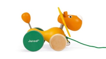 OD 1 ROKU ŻYCIA LEW DREWNIANY DO CIĄGNIĘCIA ZIGOLOS JANOD + KATAR BRZECHWA