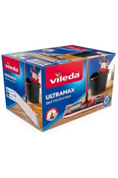 Комплект Vileda Ultramax ведро с отжимом+плоская швабра