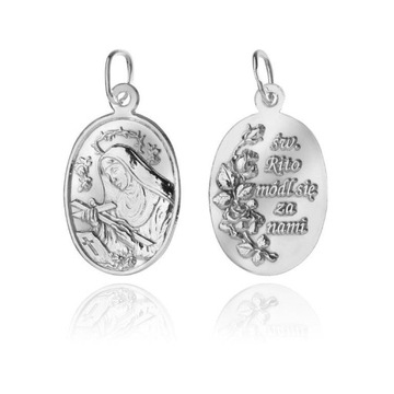 СЕРЕБРЯНАЯ МЕДАЛЬ СВЯТАЯ РИТА ИЗ КАШИИ РИТА 925