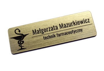 Персональный бейдж с гравировкой MAG